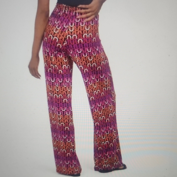 Trina Turk Colorful Wide  Leg Echo Beach Pants - Picture 3 of 5